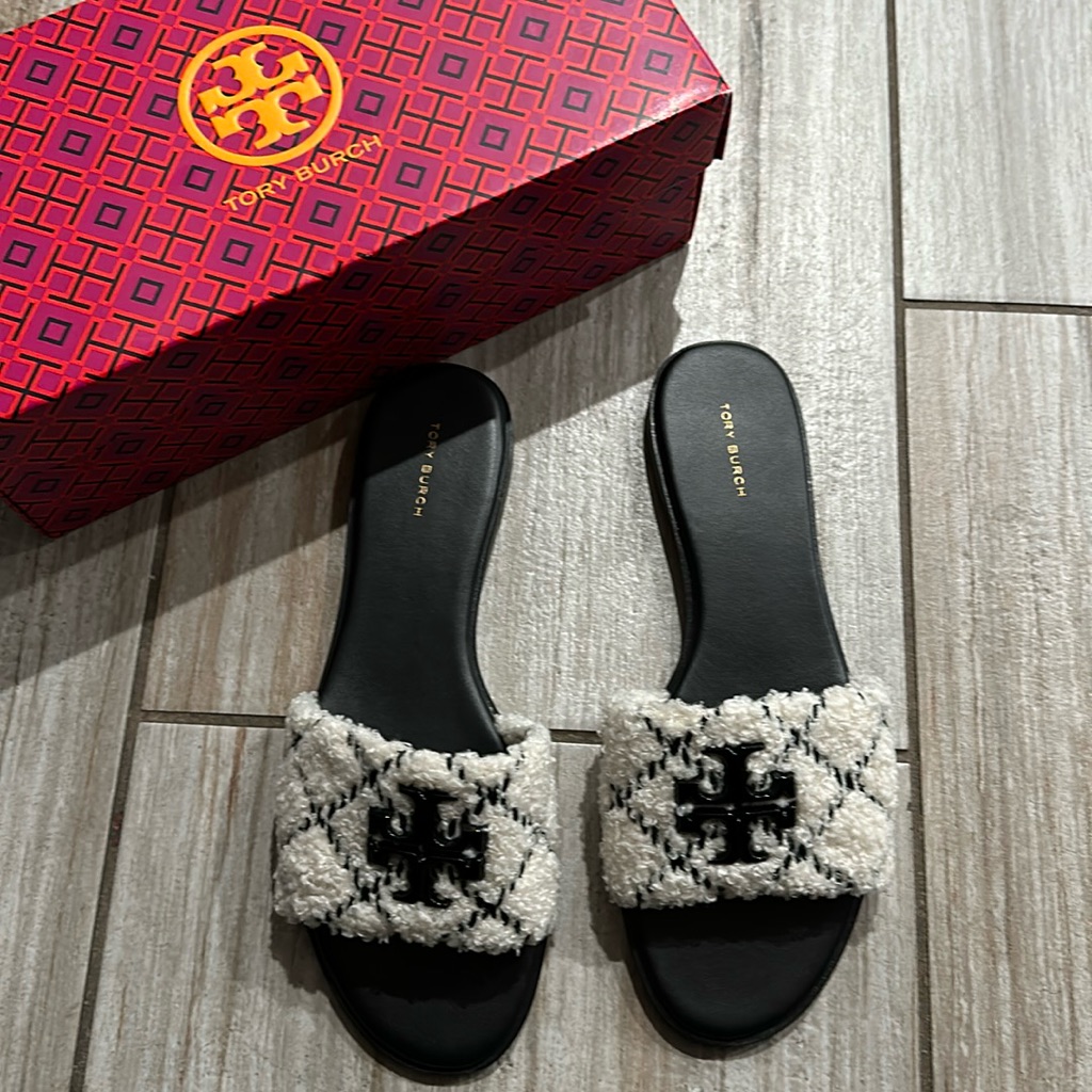 Tory Burch Everly Slide Black & White